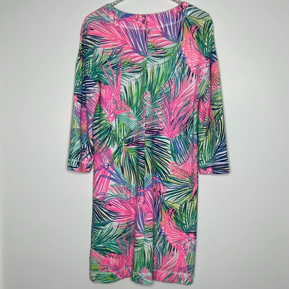 Lilly Pulitzer~ Vibrant Leaf Print 3/4 Sleeve Dress ~ Size Small - Picture 4 of 8